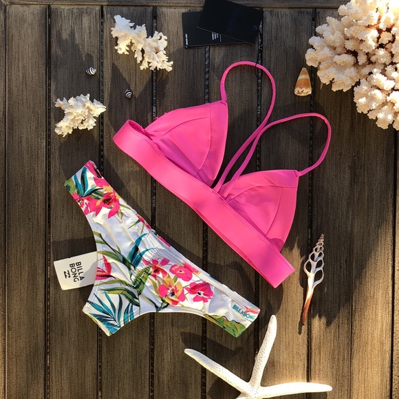 🌴🔆HURLEY- BILLABONG QUICK DRY ISKAND HOP BIKINI - Picture 11 of 12